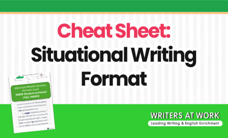 Situational writing cheat sheet