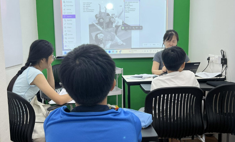 students learning situational writing