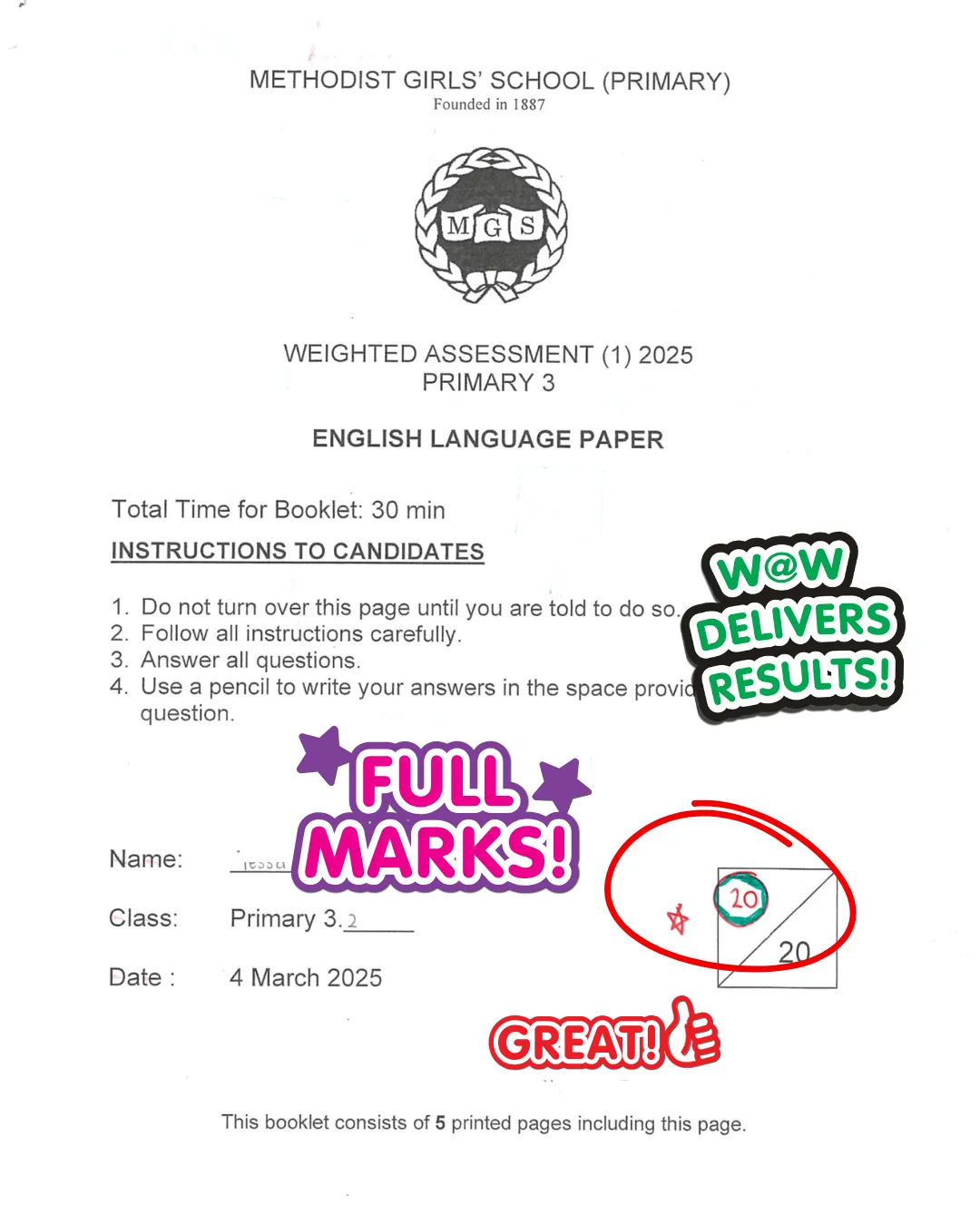 Paper 2 FULL MARKS