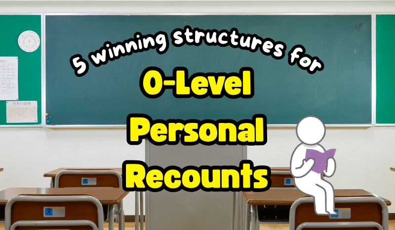A book with the title "5 Winning Structures for O-Level Personal Recounts"