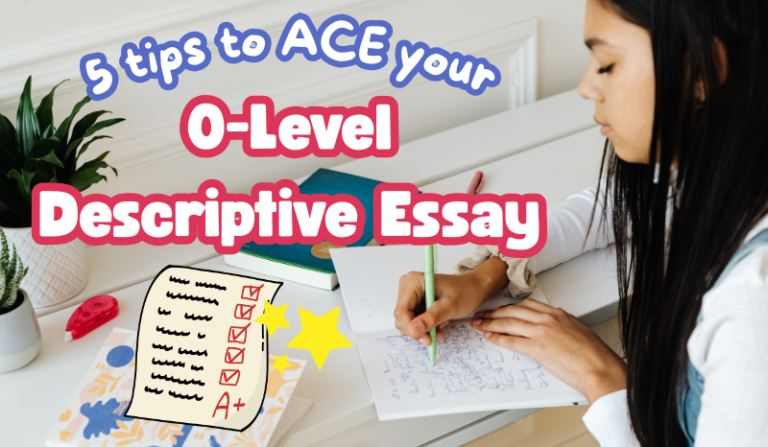 Secondary school student writing O level english essay