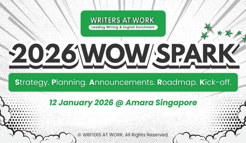 WRITERS AT WORK SPARK 2026 internal planning event banner highlighting strategy, planning, announcements, roadmap and kick-off