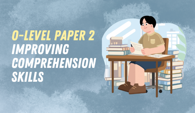 Student analysing a comprehension passage in a Secondary English Tuition class