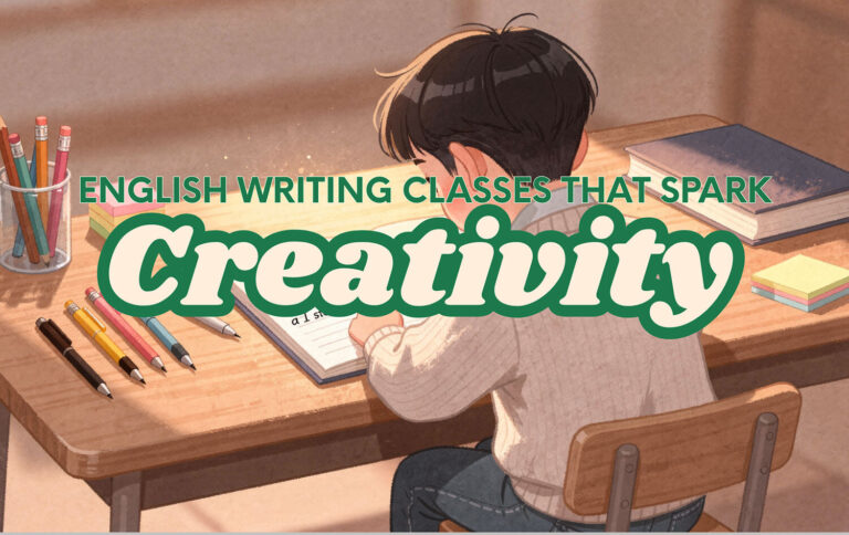 Student developing ideas for an English composition