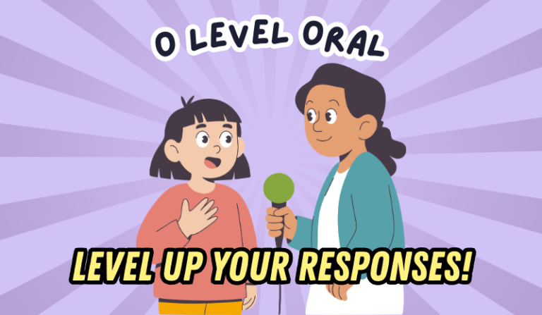 Student speaking confidently for the O Level English Oral exam