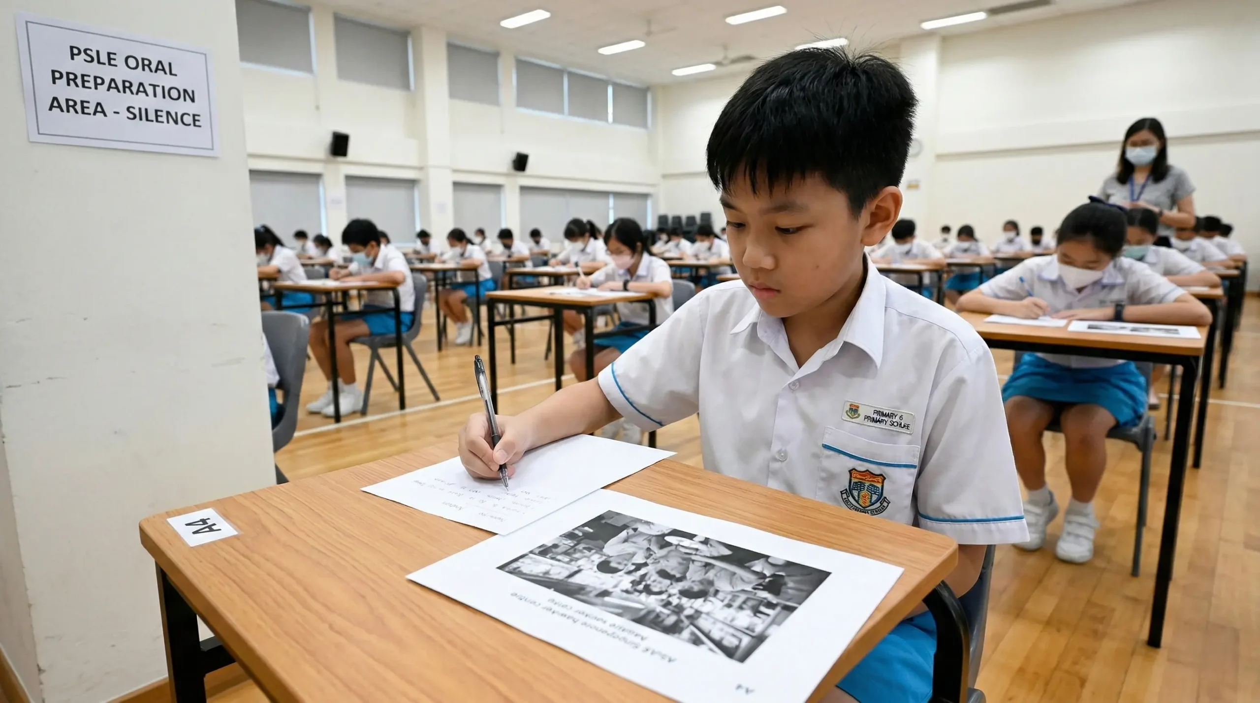 Primary 6 student preparing for PSLE Oral stimulus based conversation