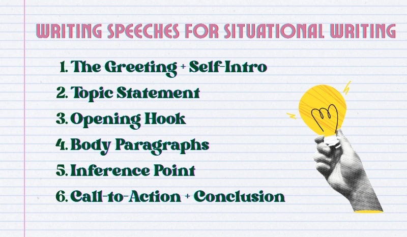 Primary student practising situational writing during English revision