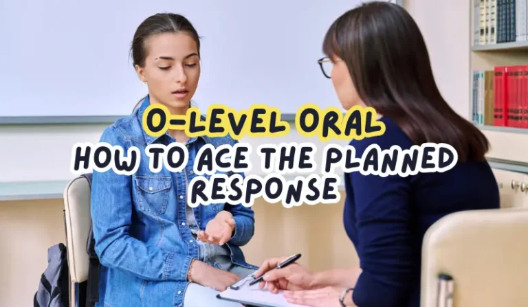 Student speaking to teacher in English Tuition class