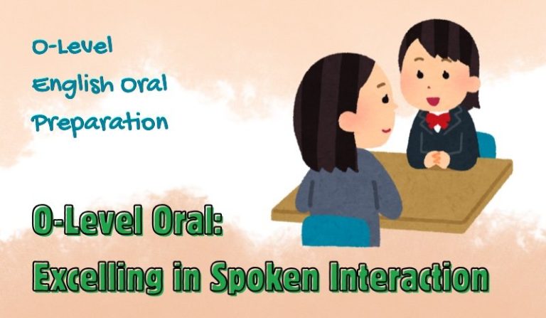 Secondary school student responding confidently during O-Level Oral Spoken Interaction practice