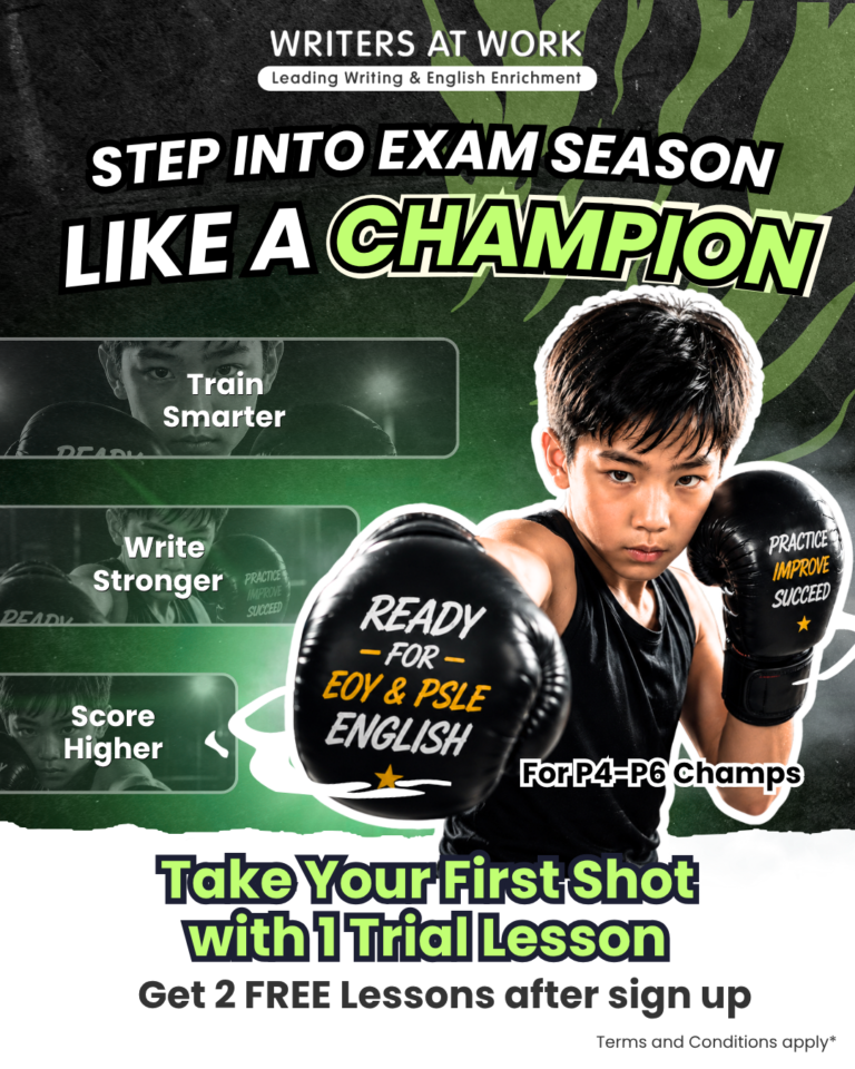 2 Free lessons for Primary English Tuition in Singapore - WRITERS AT WORK