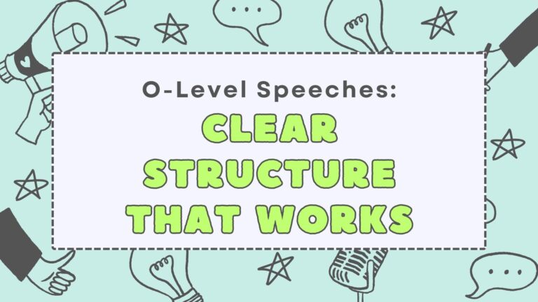 Cover image with the title "O-Level Speeches: Clear Structure That Works"