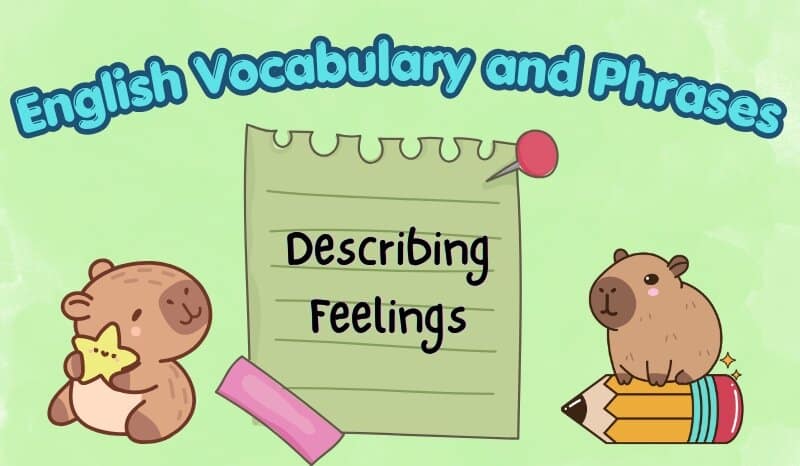 Student learning good phrases for composition writing with emotion vocabulary banks