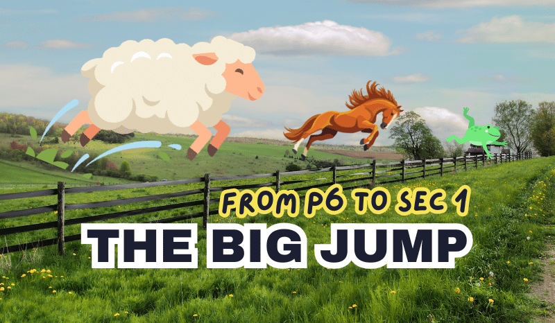Farm animals jumping over a fence.