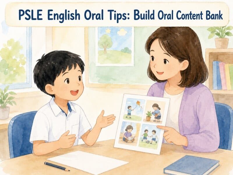 Student practising PSLE English Oral with guidance